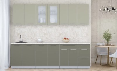 Кухонный гарнитур Интерлиния Мила Пластик 2.6 Б