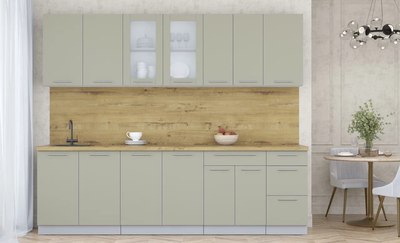 Кухонный гарнитур Интерлиния Мила Пластик 2.6 Б