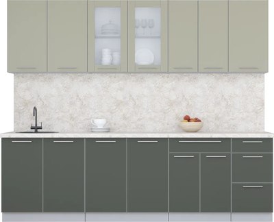 Кухонный гарнитур Интерлиния Мила Пластик 2.6 Б - фото