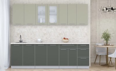 Кухонный гарнитур Интерлиния Мила Пластик 2.6 Б