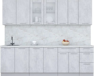 Кухонный гарнитур Интерлиния Мила Пластик 2.6 Б - фото