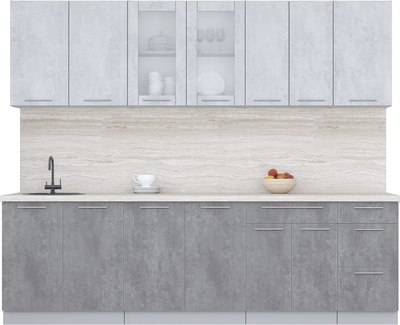 Кухонный гарнитур Интерлиния Мила Пластик 2.6 Б - фото