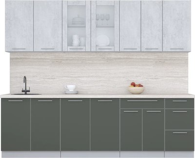 Кухонный гарнитур Интерлиния Мила Пластик 2.6 Б - фото