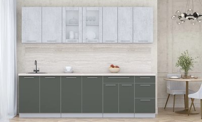 Кухонный гарнитур Интерлиния Мила Пластик 2.6 Б