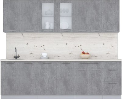 Кухонный гарнитур Интерлиния Мила Пластик 2.6 Б - фото