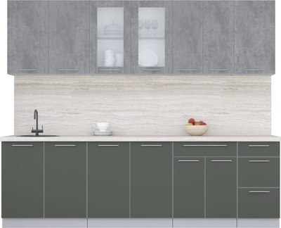 Кухонный гарнитур Интерлиния Мила Пластик 2.6 Б - фото