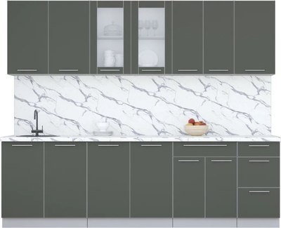 Кухонный гарнитур Интерлиния Мила Пластик 2.6 Б - фото