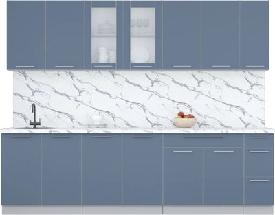 Кухонный гарнитур Интерлиния Мила Пластик 2.7 Б - фото