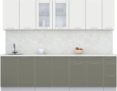 Кухонный гарнитур Интерлиния Мила Пластик 2.7 Б - фото
