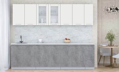 Кухонный гарнитур Интерлиния Мила Пластик 2.7 Б