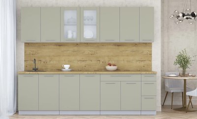 Кухонный гарнитур Интерлиния Мила Пластик 2.7 Б