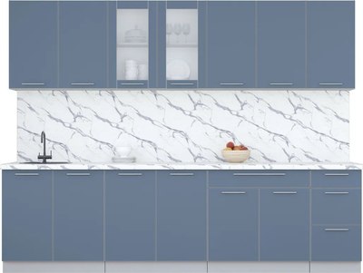 Кухонный гарнитур Интерлиния Мила Пластик 2.8 Б - фото