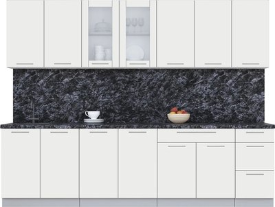 Кухонный гарнитур Интерлиния Мила Пластик 2.8 Б - фото