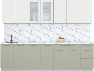 Кухонный гарнитур Интерлиния Мила Пластик 2.8 Б - фото