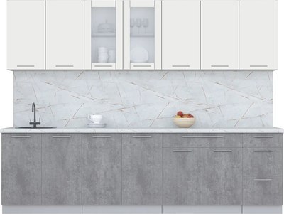 Кухонный гарнитур Интерлиния Мила Пластик 2.8 Б - фото