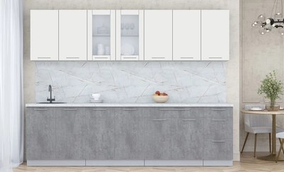 Кухонный гарнитур Интерлиния Мила Пластик 2.8 Б