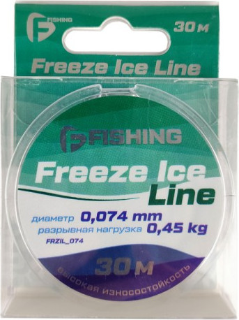 Леска монофильная F-Fishing Freeze Ice Line 30м 0.074мм 0.45кг / FFRZIL_074 - фото
