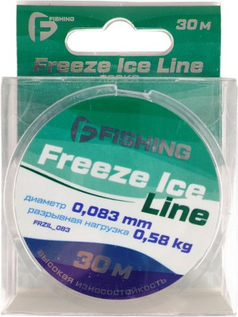 Леска монофильная F-Fishing Freeze Ice Line 30м 0.083мм 0.58кг / FFRZIL_083 - фото