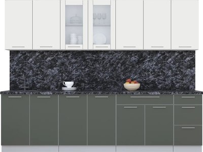 Кухонный гарнитур Интерлиния Мила Пластик 2.8 Б - фото