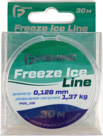 Леска монофильная F-Fishing Freeze Ice Line 30м 0.128мм 1.37кг / FFRZIL_128 - фото