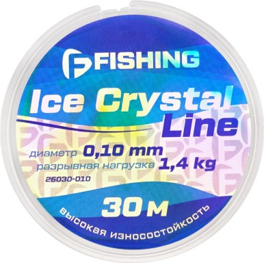 Леска монофильная F-Fishing Ice Crystal Line 30м 0.10мм / F26030-010 - фото