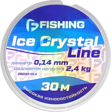 Леска монофильная F-Fishing Ice Crystal Line 30м 0.14мм / F26030-014 - фото