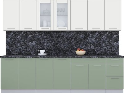 Кухонный гарнитур Интерлиния Мила Пластик 2.8 Б - фото