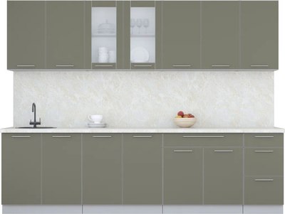 Кухонный гарнитур Интерлиния Мила Пластик 2.8 Б - фото