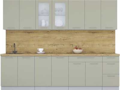 Кухонный гарнитур Интерлиния Мила Пластик 2.8 Б - фото