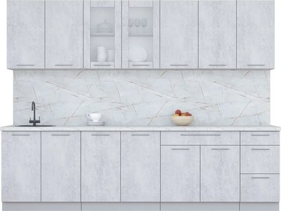 Кухонный гарнитур Интерлиния Мила Пластик 2.8 Б - фото