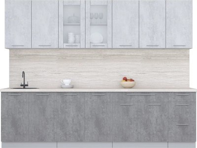 Кухонный гарнитур Интерлиния Мила Пластик 2.8 Б - фото