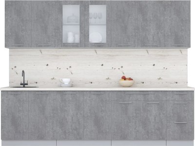 Кухонный гарнитур Интерлиния Мила Пластик 2.8 Б - фото