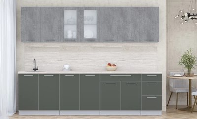 Кухонный гарнитур Интерлиния Мила Пластик 2.8 Б