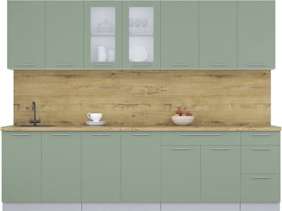 Кухонный гарнитур Интерлиния Мила Пластик 2.8 Б - фото