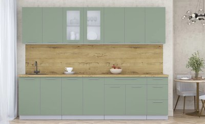 Кухонный гарнитур Интерлиния Мила Пластик 2.8 Б