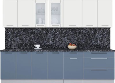 Кухонный гарнитур Интерлиния Мила Пластик 2.9 Б - фото