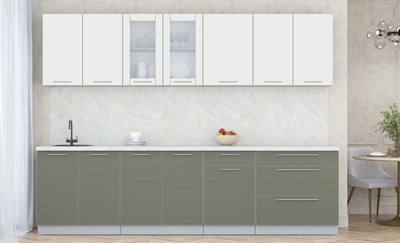Кухонный гарнитур Интерлиния Мила Пластик 2.9 Б