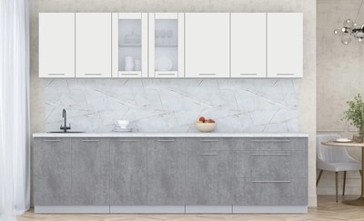 Кухонный гарнитур Интерлиния Мила Пластик 2.9 Б