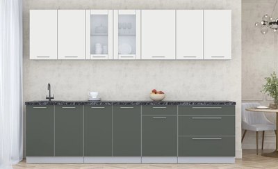 Кухонный гарнитур Интерлиния Мила Пластик 2.9 Б