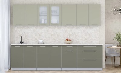 Кухонный гарнитур Интерлиния Мила Пластик 2.9 Б