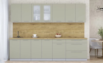 Кухонный гарнитур Интерлиния Мила Пластик 2.9 Б