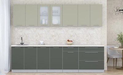 Кухонный гарнитур Интерлиния Мила Пластик 2.9 Б