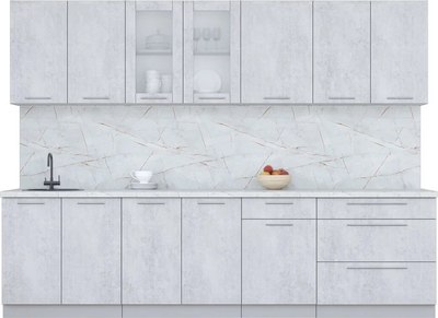 Кухонный гарнитур Интерлиния Мила Пластик 2.9 Б - фото