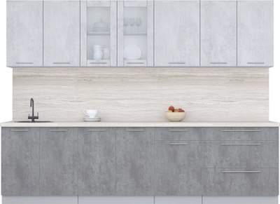 Кухонный гарнитур Интерлиния Мила Пластик 2.9 Б - фото