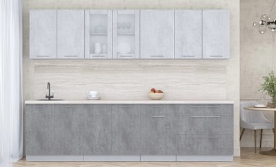 Кухонный гарнитур Интерлиния Мила Пластик 2.9 Б