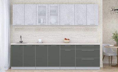 Кухонный гарнитур Интерлиния Мила Пластик 2.9 Б