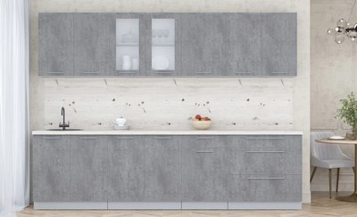 Кухонный гарнитур Интерлиния Мила Пластик 2.9 Б