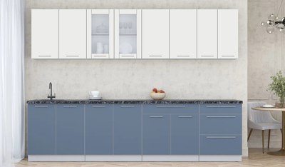 Кухонный гарнитур Интерлиния Мила Пластик 3.0 Б