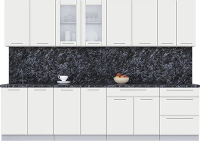 Кухонный гарнитур Интерлиния Мила Пластик 3.0 Б - фото