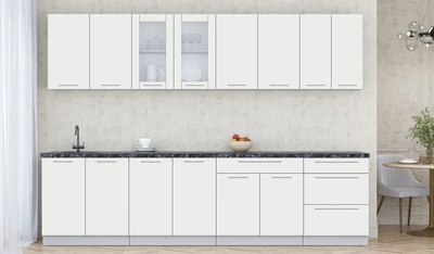 Кухонный гарнитур Интерлиния Мила Пластик 3.0 Б